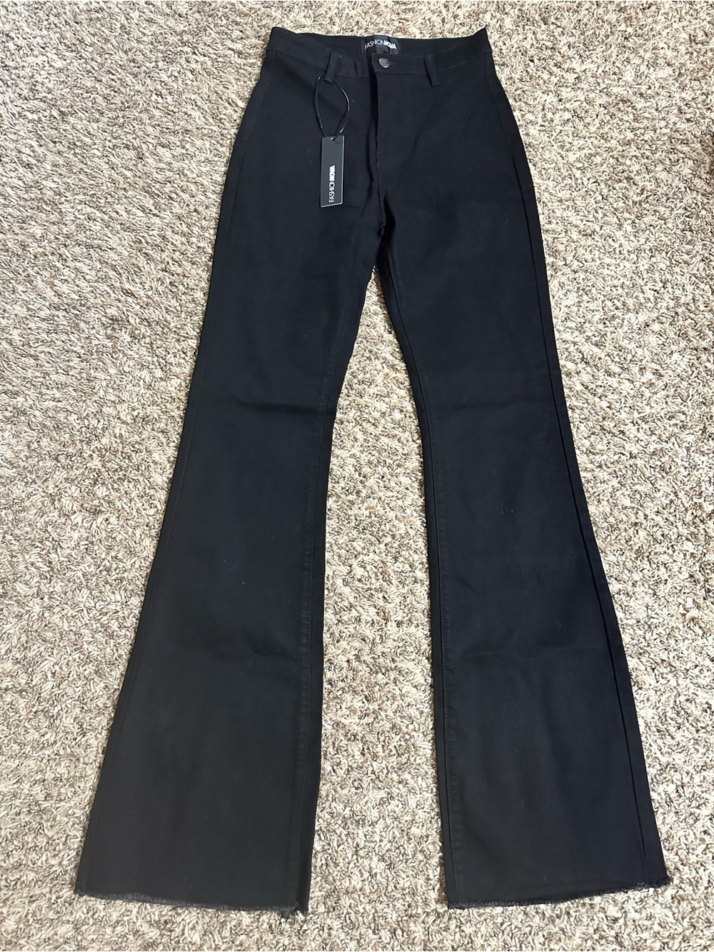 Fashion Nova Black High-Rise Flare Jeans